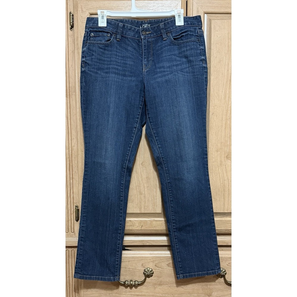 Ann Taylor LOFT Jeans Women's 8P PETITE Blue Denim Modern Straight